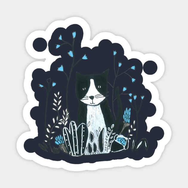 Flower Cat Sticker by DoodlesAndStuff